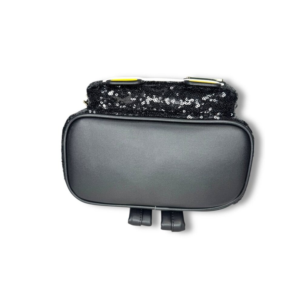 Loungefly X Sanrio Badtz-Maru Black Sequin Mini Backpack New Faux Leather - Picture 11 of 11